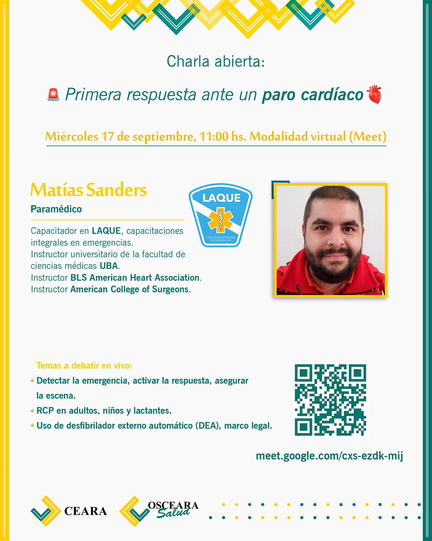 En este momento estás viendo 🫀 Primera respuesta ante un paro cardíaco 🚨🚑